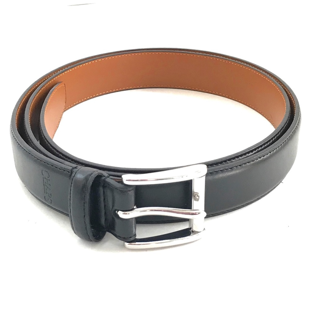 CHAPS Men’s Leather Belt Black Size 44 NWT Chaps
